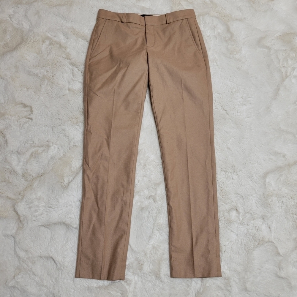 Banana Republic Nova Fides Wool Blend Pants Woven in Italy Camel Tan Ryan Fit 0